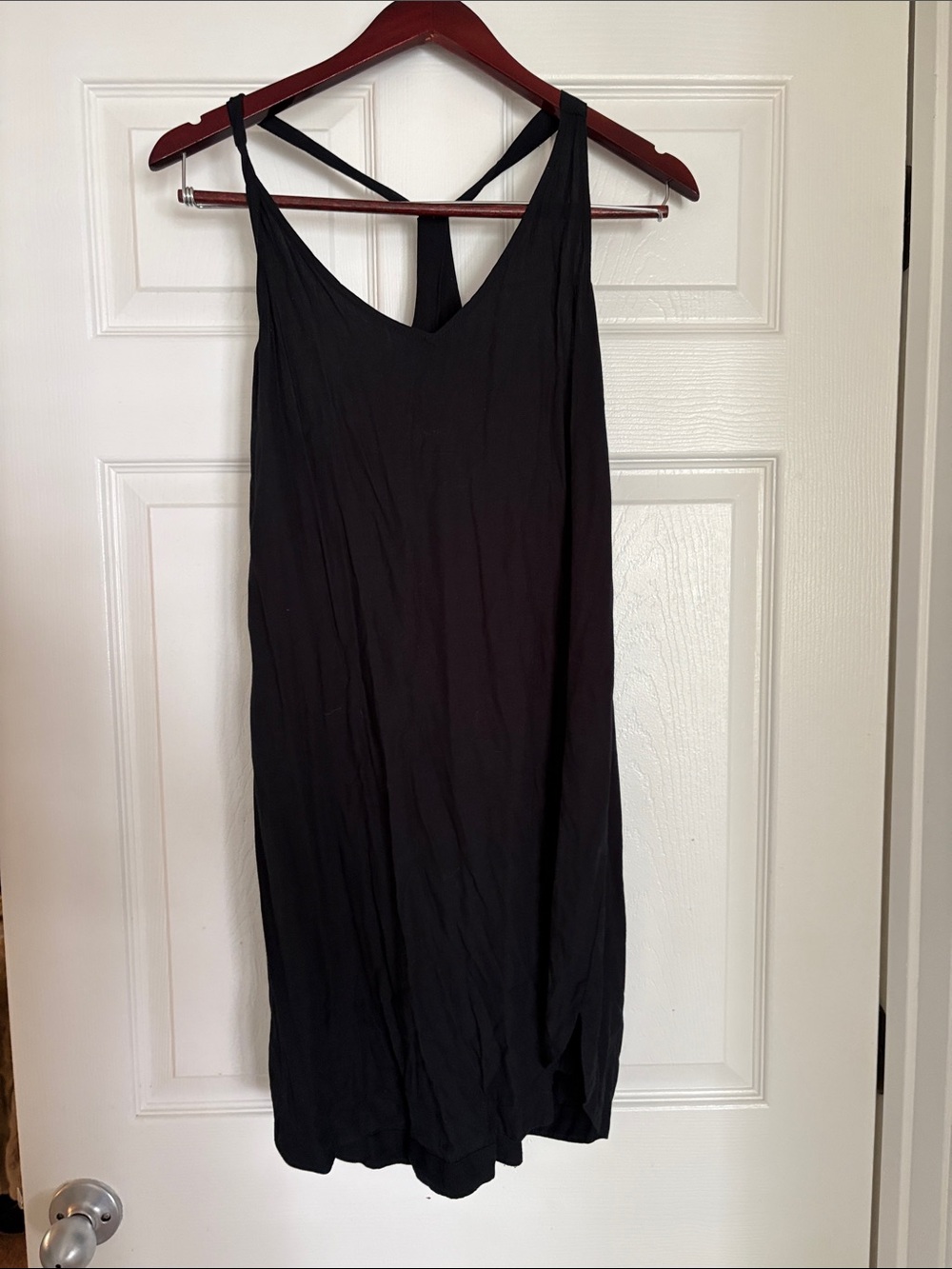 Escapada Black V-Neck Strappy Mini Dress